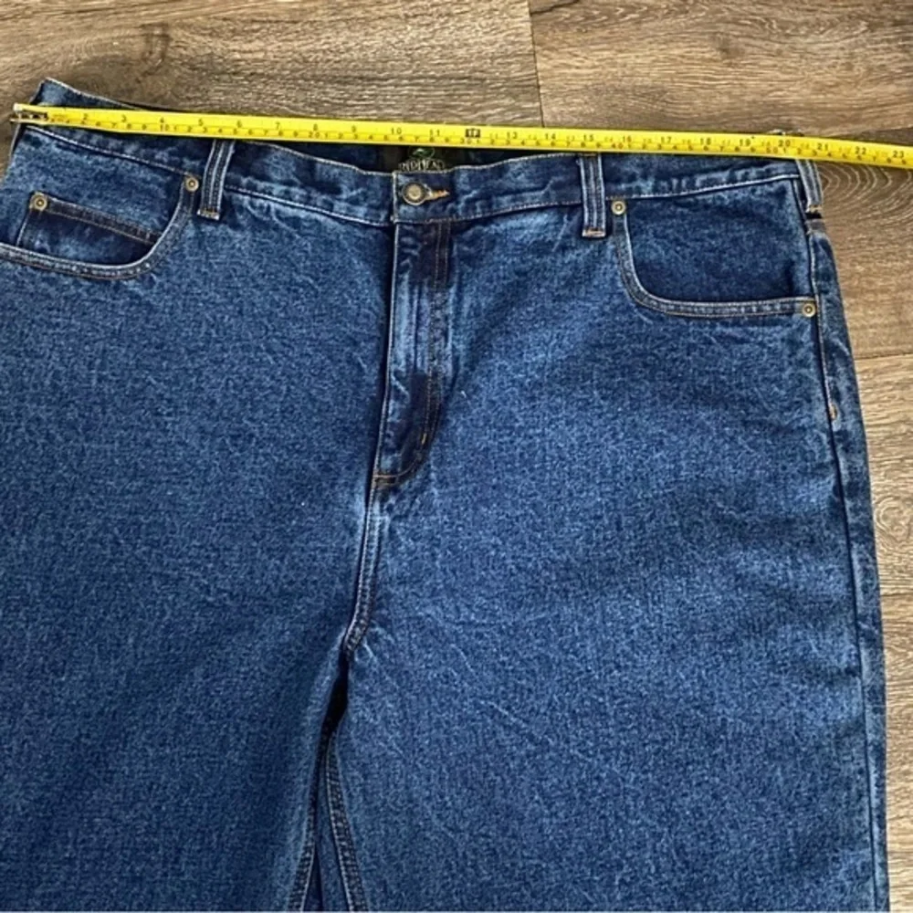 RedHead Jeans Mens Size 42X32 Flannel Lined Blue New‎ Button Fly Zip
